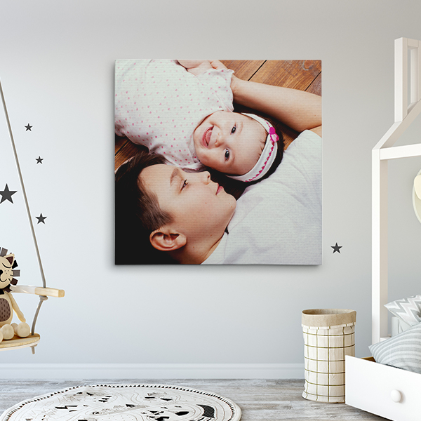 new-born baby be with the siblings canvas