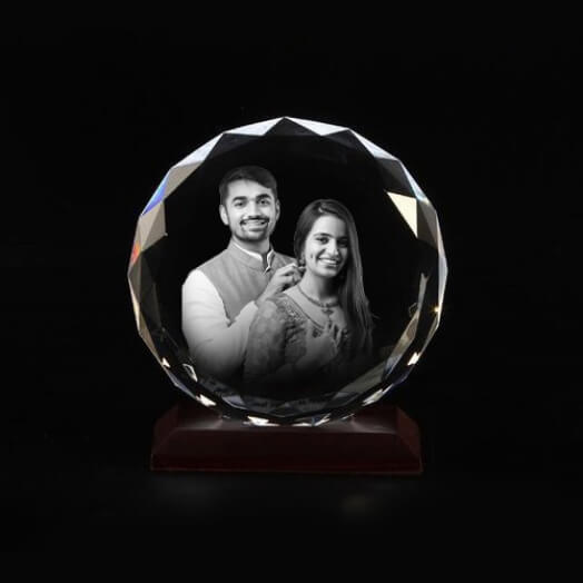 3D Photo Crystal for Couples