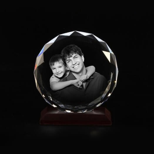 3D Photo Crystal for Dad