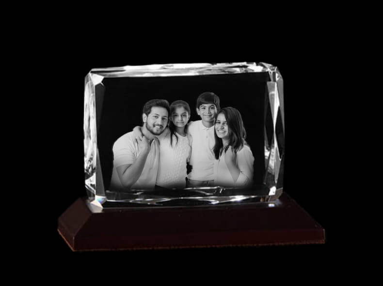 Create your 3D Crystal Photo Cropped Rectangle