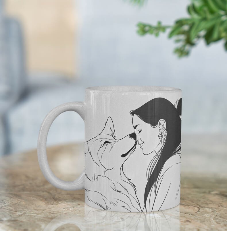 Custom Silver Coffee Mug